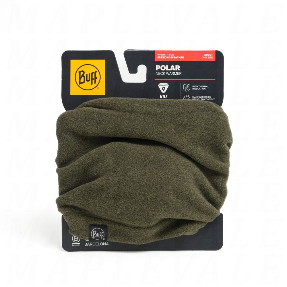 Buff Polar Fleece Neck Warmer Bark Heather Green Winter Cold Weather Adult Sz